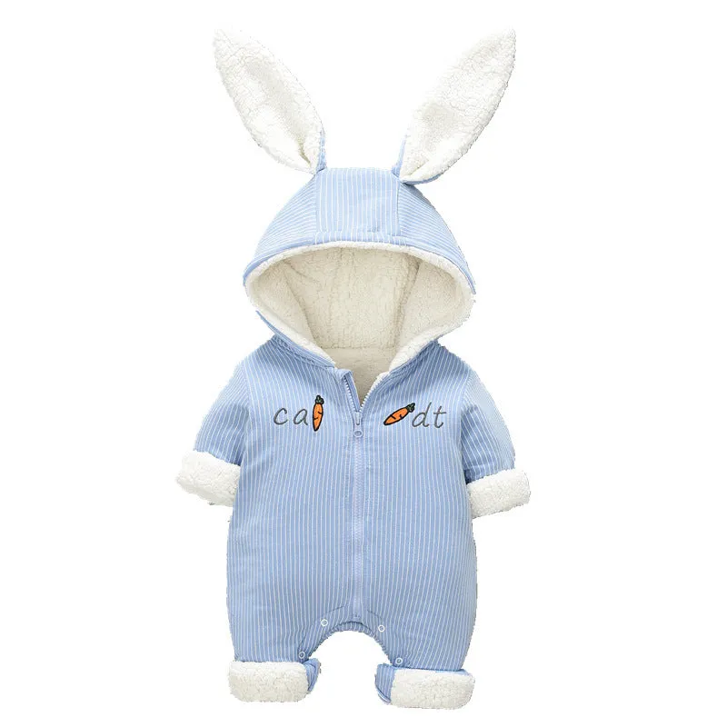 Baby Winter Jumpsuit Soft & Warm Cotton Hooded Snowsuit for Boys & Girls