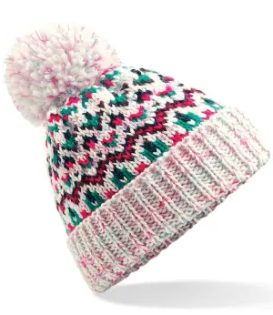 Beechfield Blizzard Bobble Beanie | Sherbet Dip