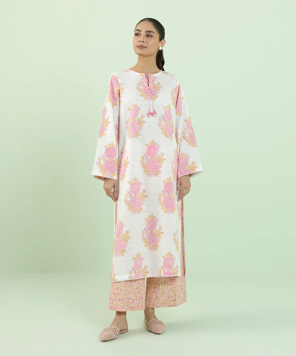 Block Printed Khaddar Shirt