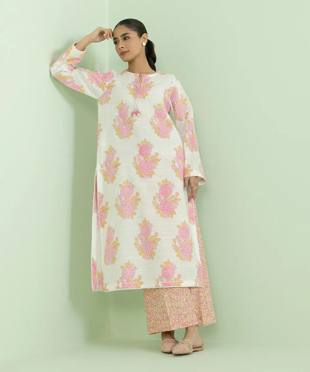 Block Printed Khaddar Shirt