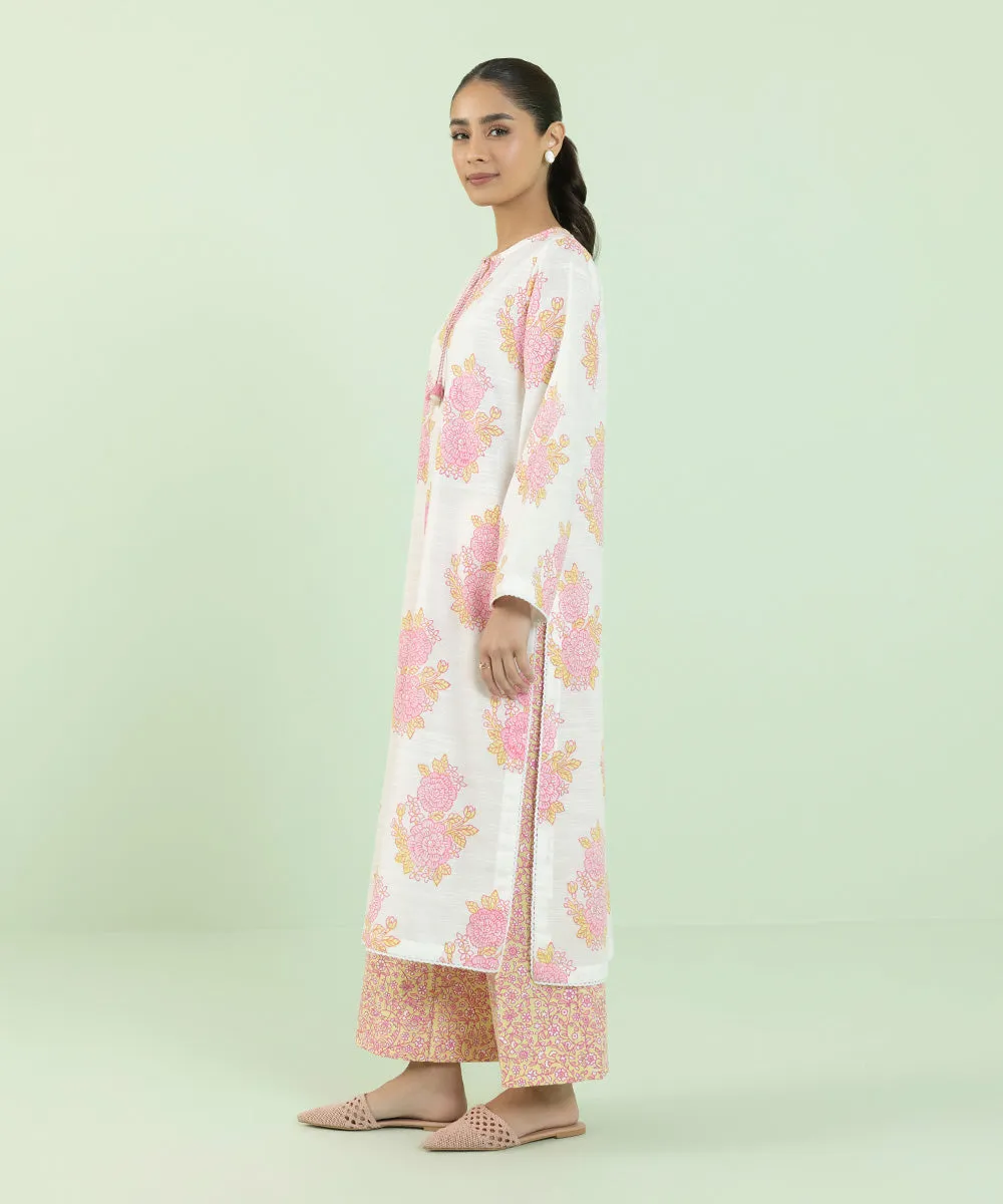 Block Printed Khaddar Shirt
