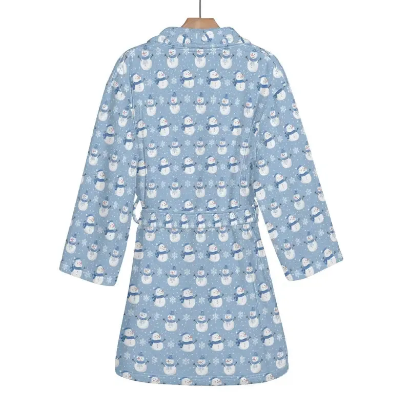Chill Out with Our Snuggly Womens Cozy Snowman Bathrobe