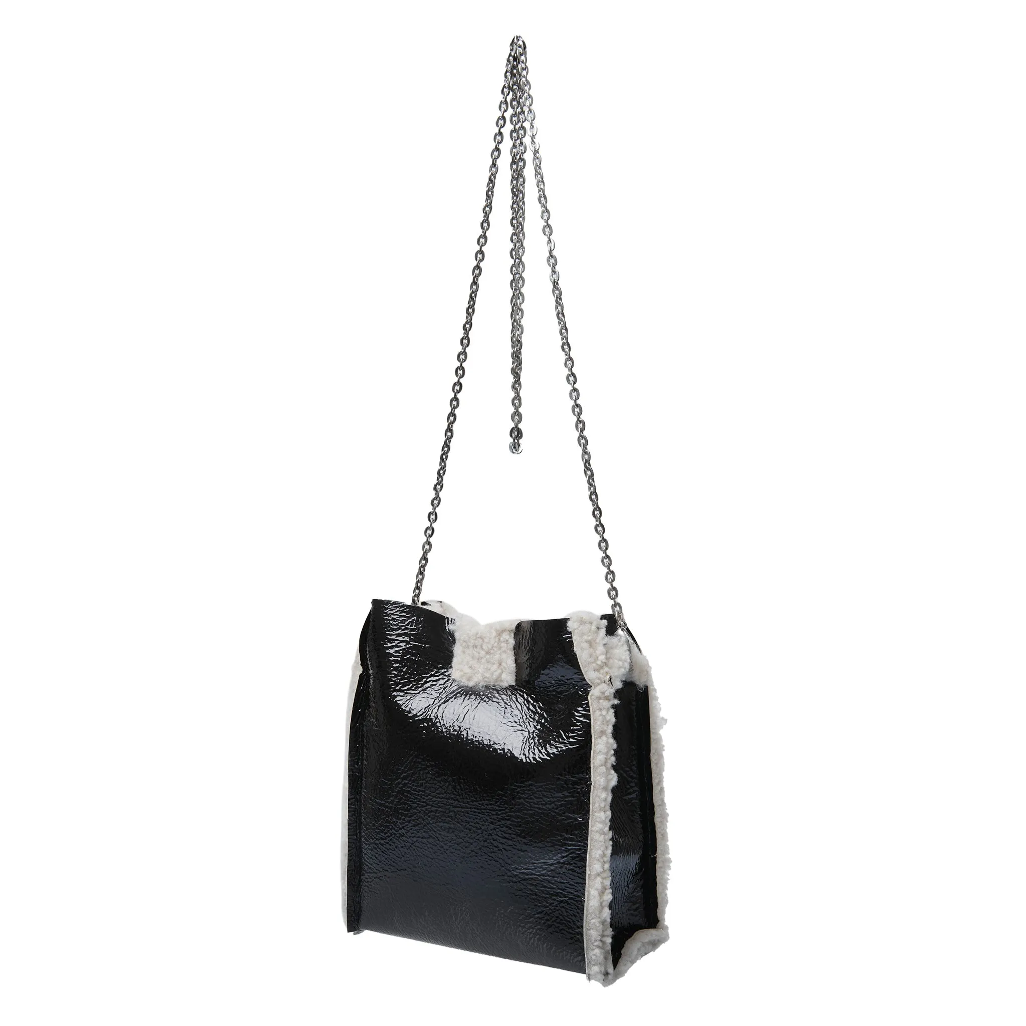 Cosy Shopper Patent Leather Bag Mini - Black