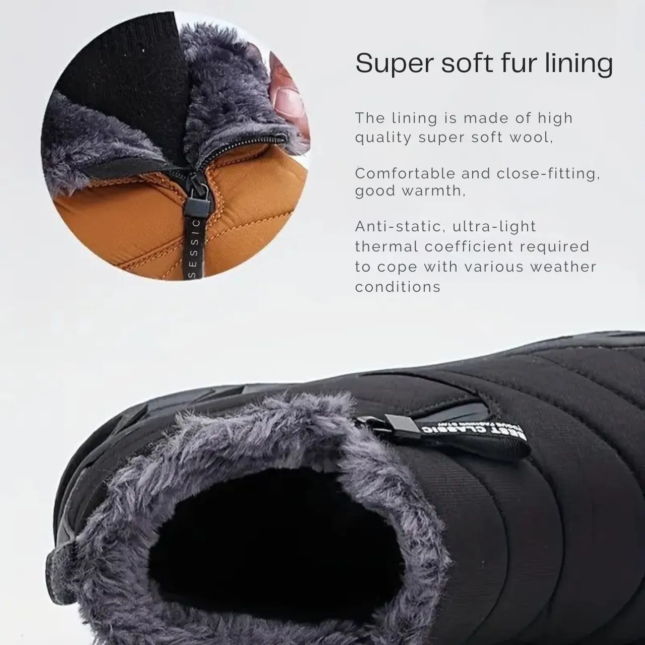 Cuzcare Orthopedic Winter Boots For Men | Warm Arch Support Comfortable