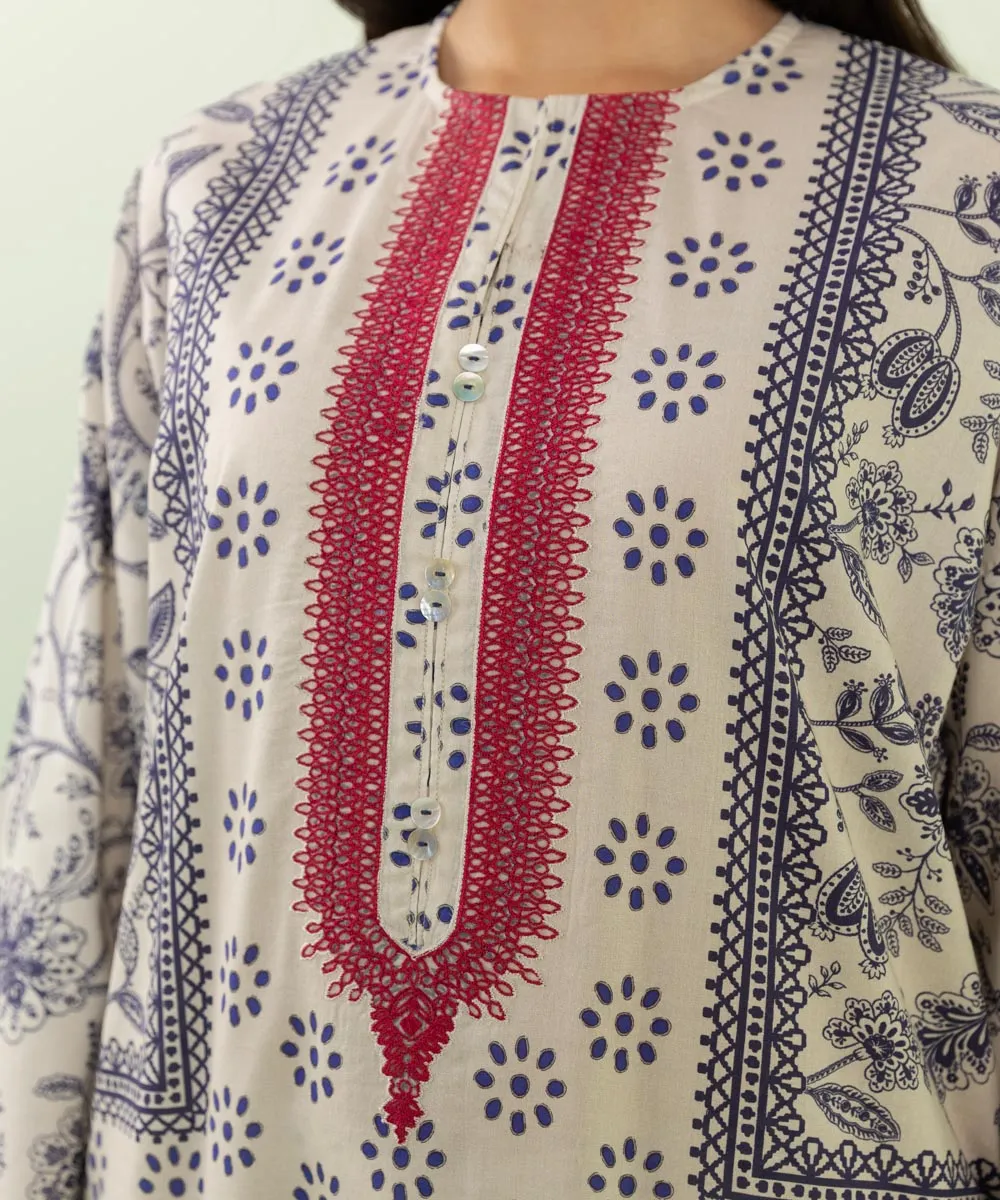 Embroidered Cotton Viscose Shirt