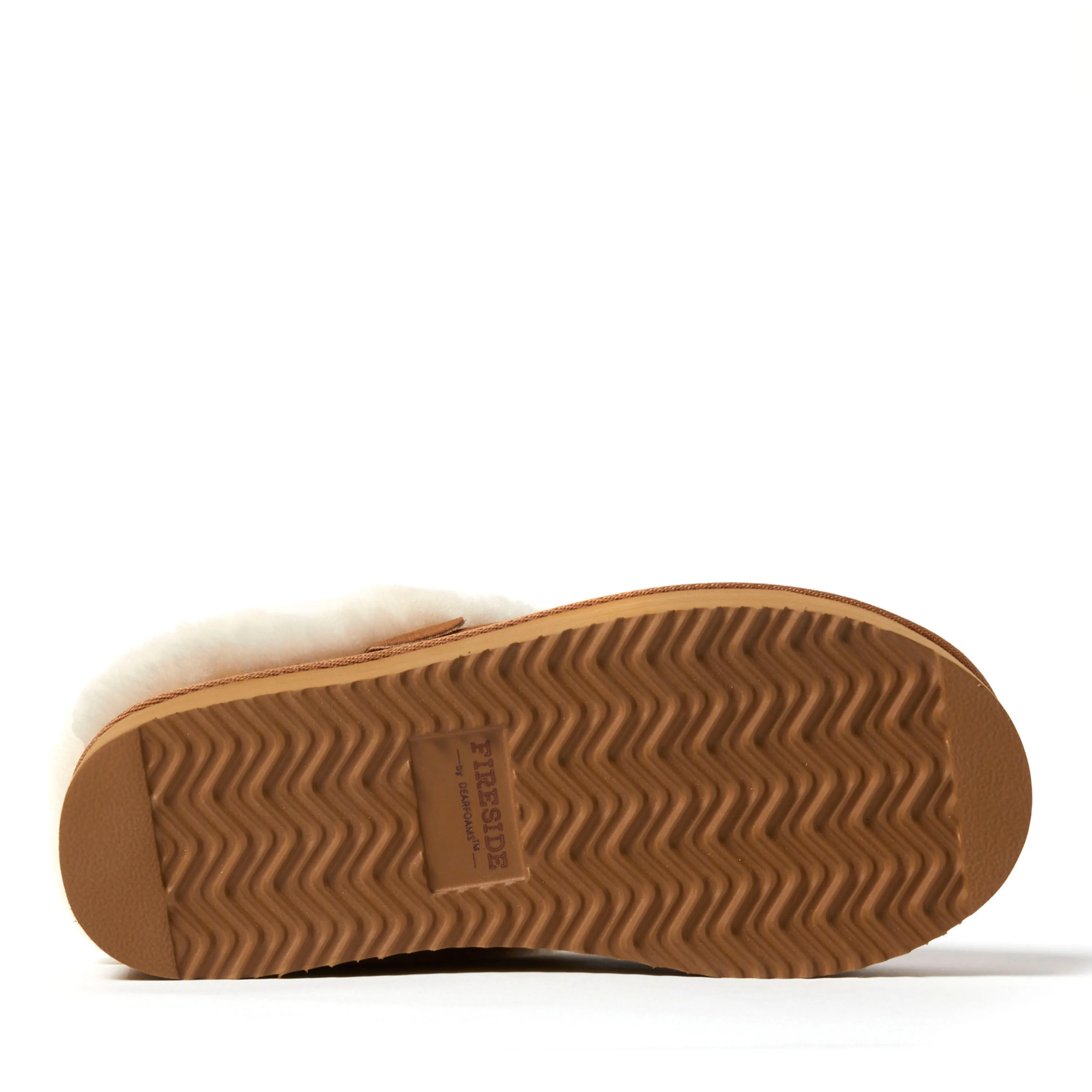 Fireside by Dearfoams Women's Bendigo Genuine Shearling Quilted Platform Clog Slipper