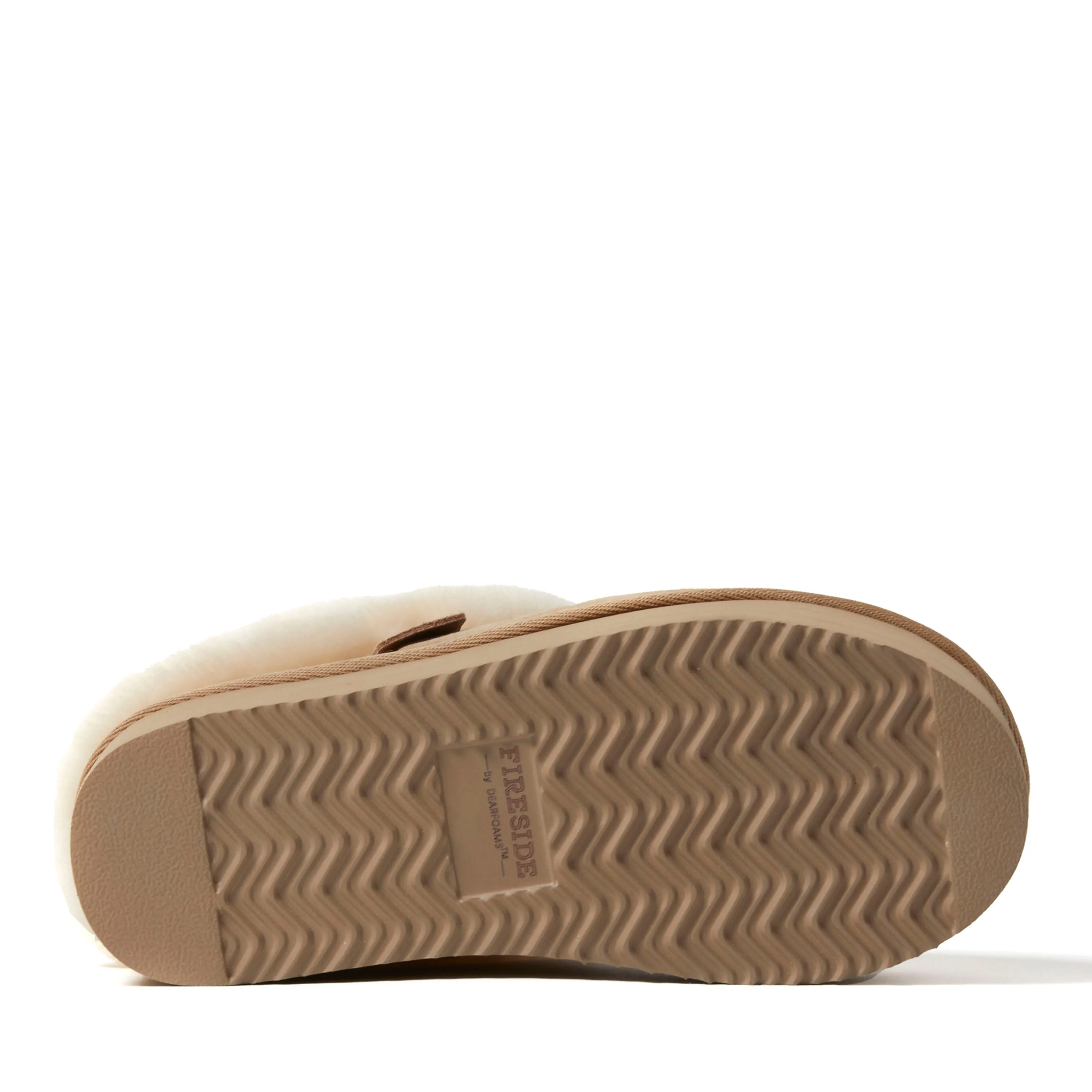 Fireside by Dearfoams Women's Bendigo Genuine Shearling Quilted Platform Clog Slipper