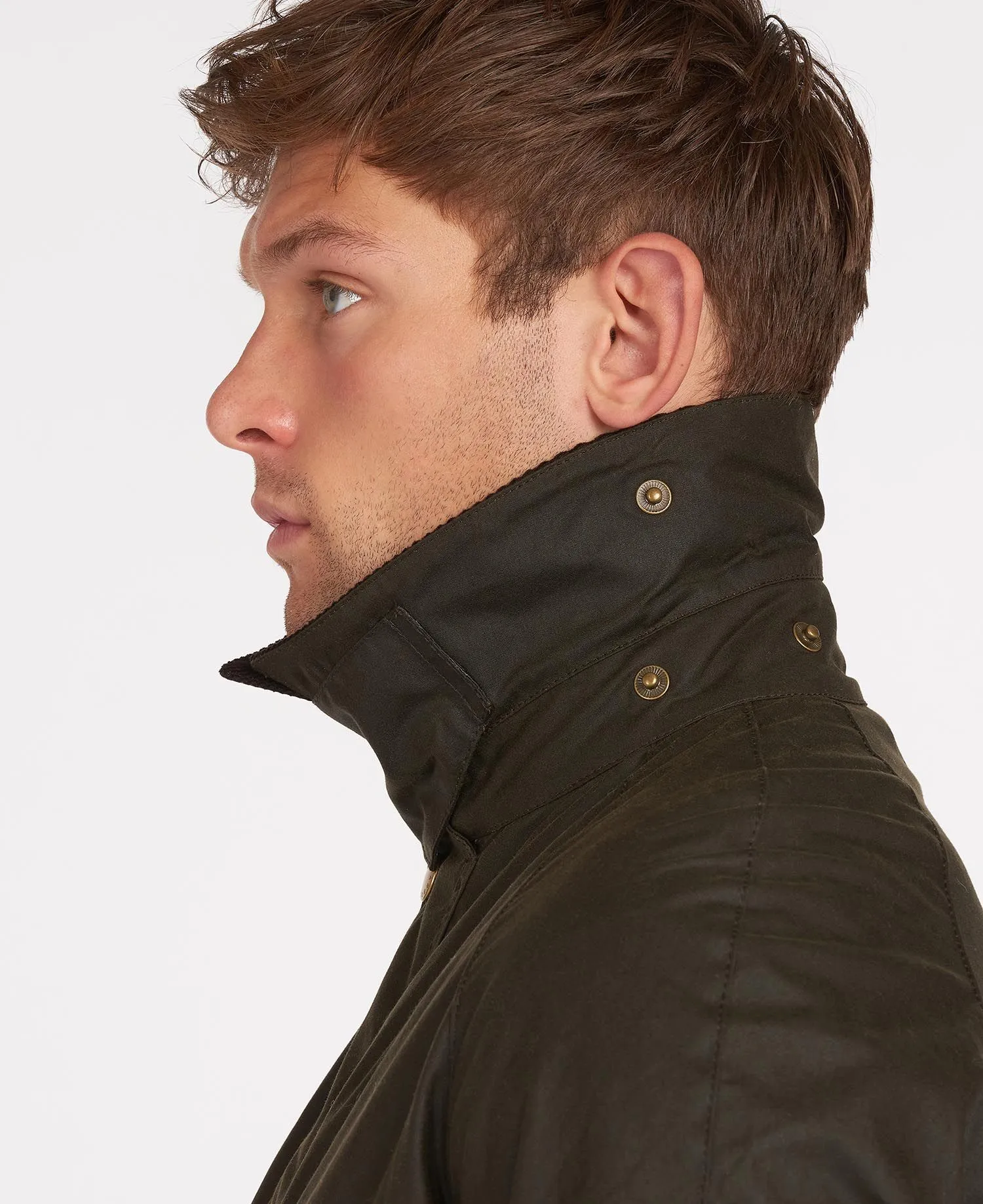 HENRY SARTORIAL X BARBOUR Ashby Wax Jacket OLIVE