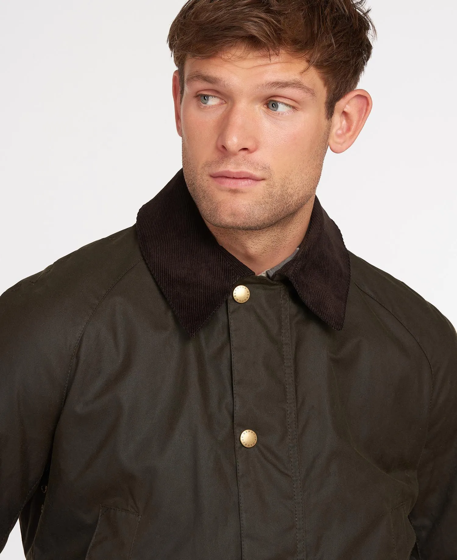 HENRY SARTORIAL X BARBOUR Ashby Wax Jacket OLIVE