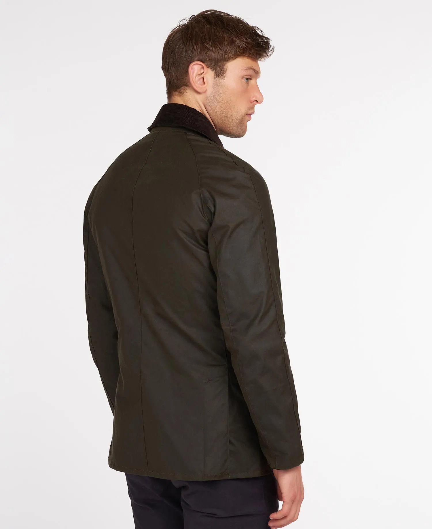 HENRY SARTORIAL X BARBOUR Ashby Wax Jacket OLIVE