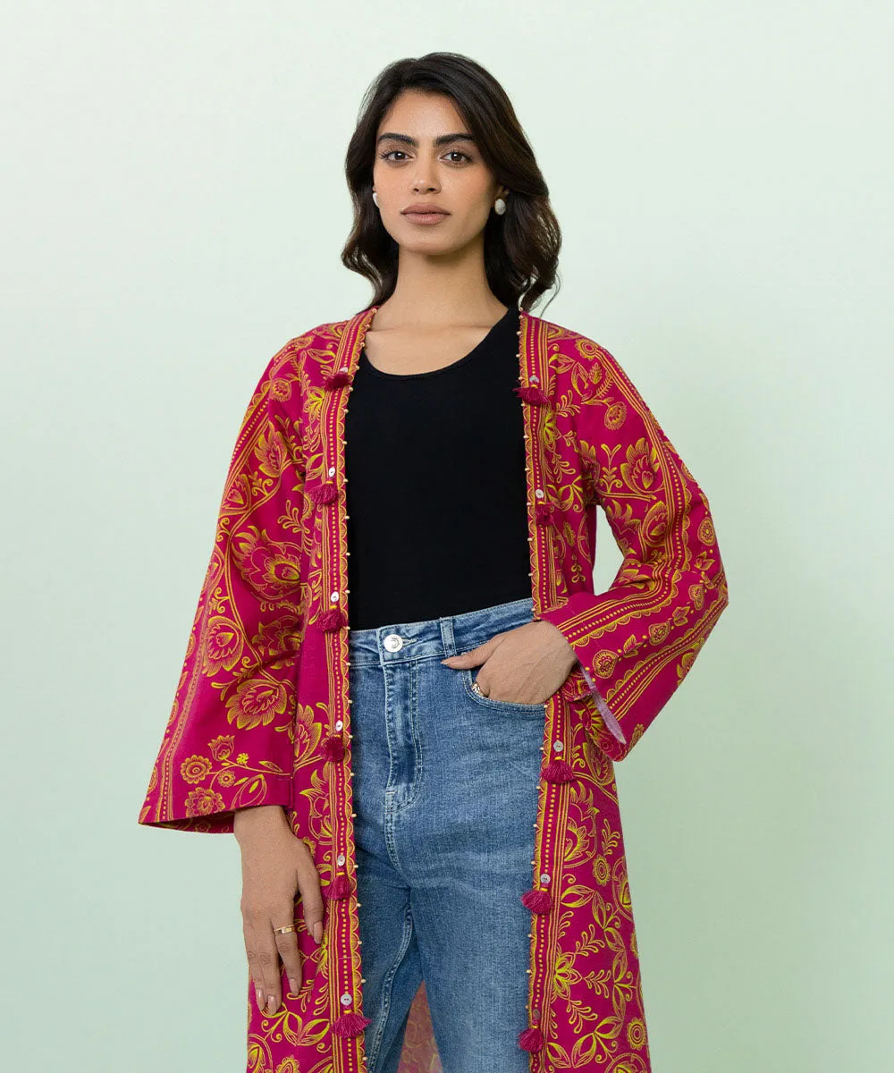 Printed Khaddar Jacket